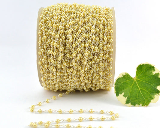 Radiant Rosary Chain - Pearl 925 Silver 2mm