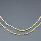 Beautiful Rosary Chain - Labradorite 925 Gold Silver 2mm