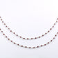 925 Silver Rosary Chain with Garnet - 2.00mm