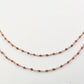 Graceful Garnet Rosary Chain in 925 Silver Gold - 2.00mm