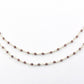 Graceful Garnet Rosary Chain in 925 Silver Gold - 2.00mm