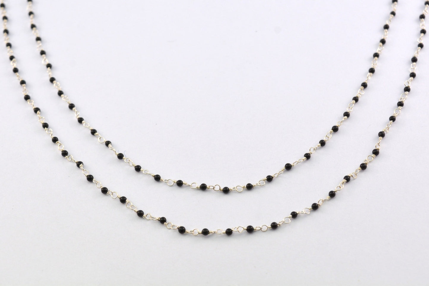Vintage Spinel Rosary Chain in 925 Silver Gold -