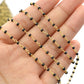 Vintage Spinel Rosary Chain in 925 Silver Gold -