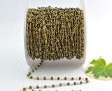 Spinel Rosary Chain - 925 Silver, 2mm