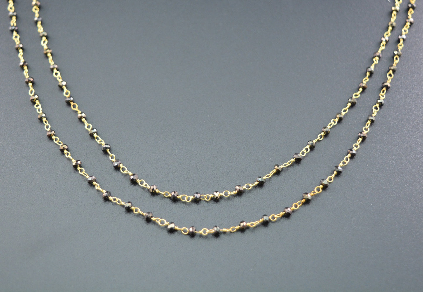 Spinel Rosary Chain - 925 Silver, 2mm