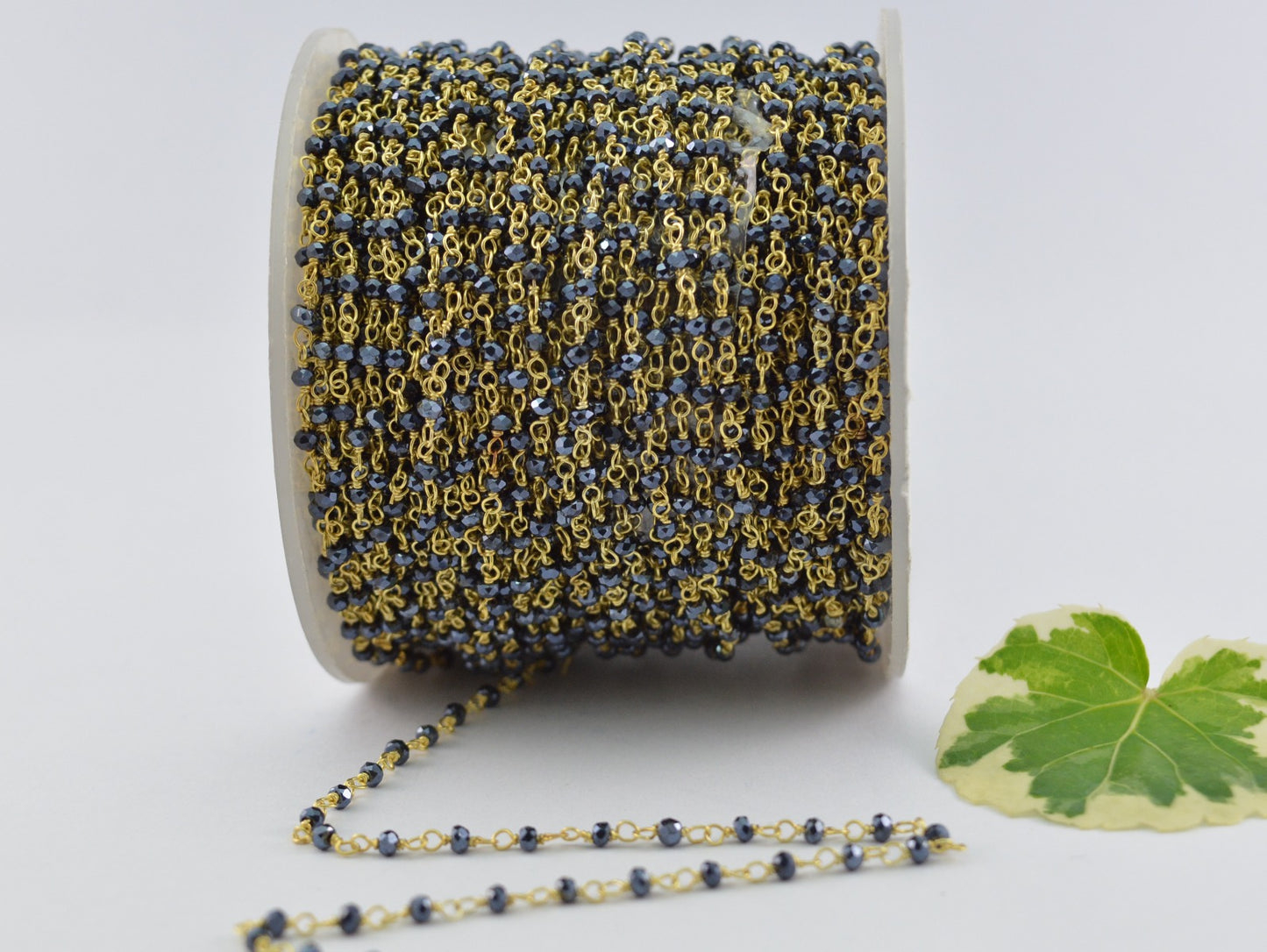 Spinel Rosary Chain - 925 Silver, 2mm