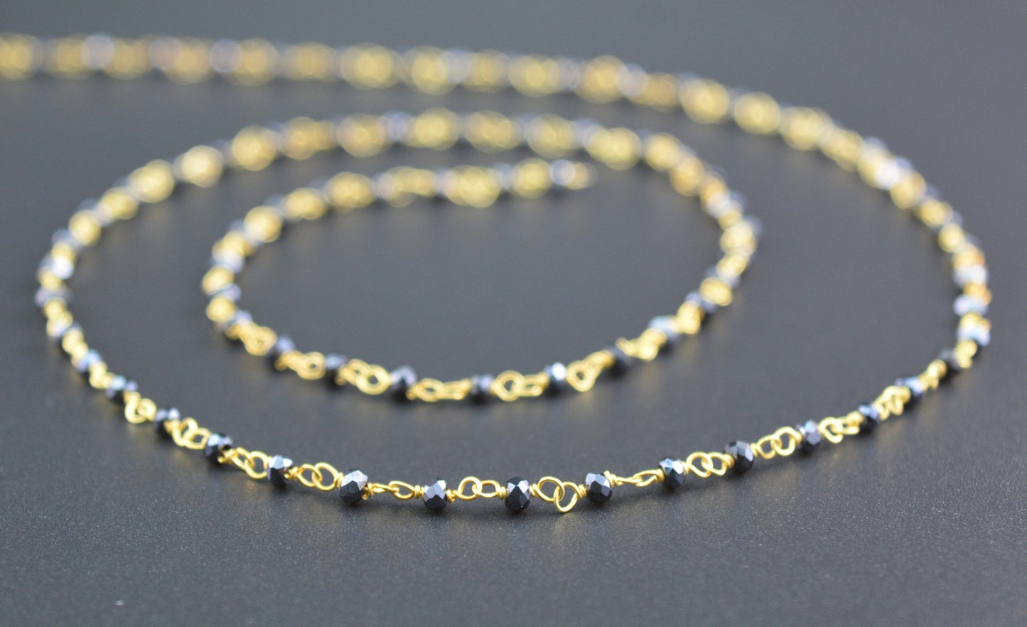 Spinel Rosary Chain - 925 Silver, 2mm