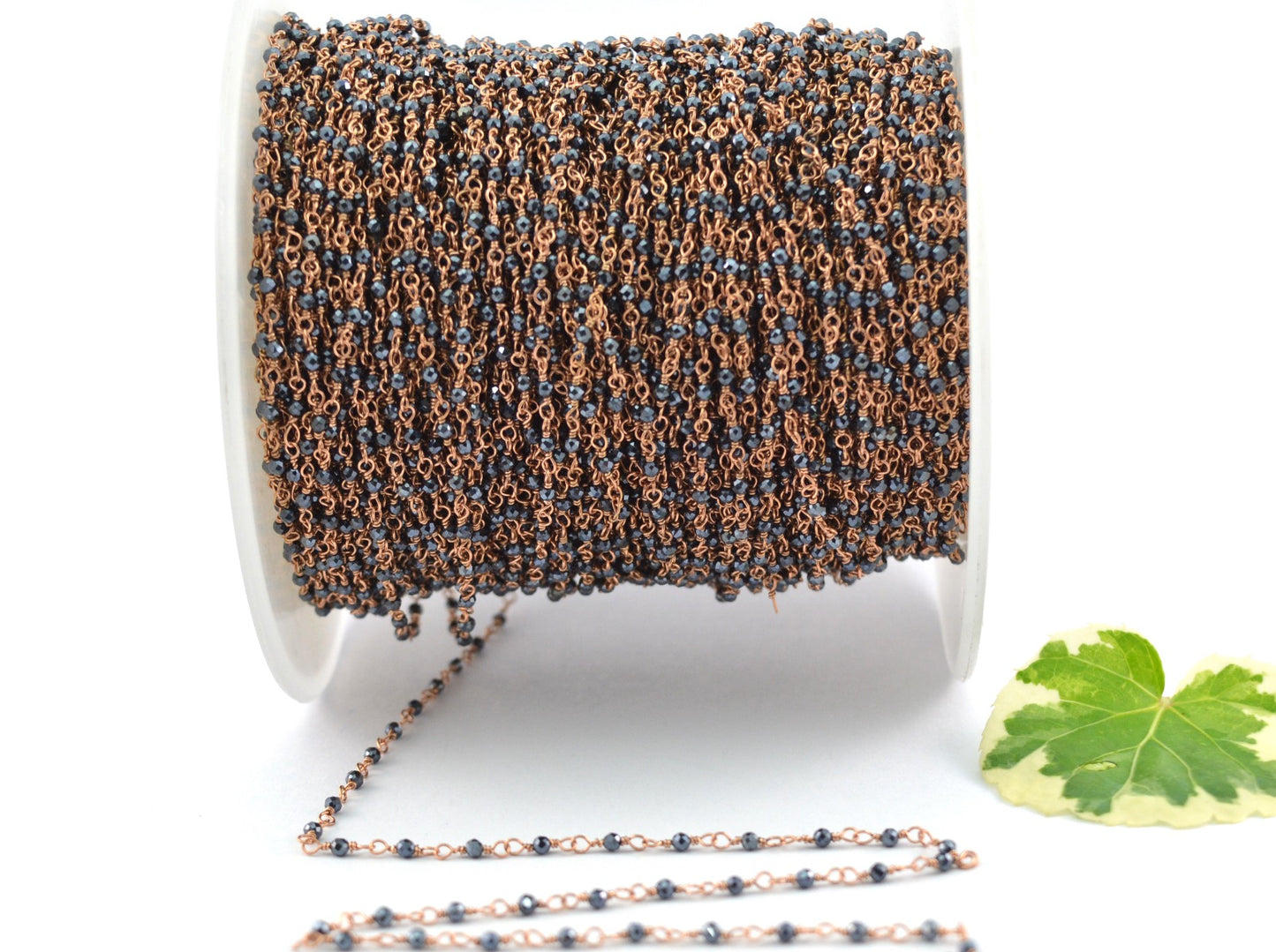 Spinel Rosary Chain - 925 Silver, 2mm