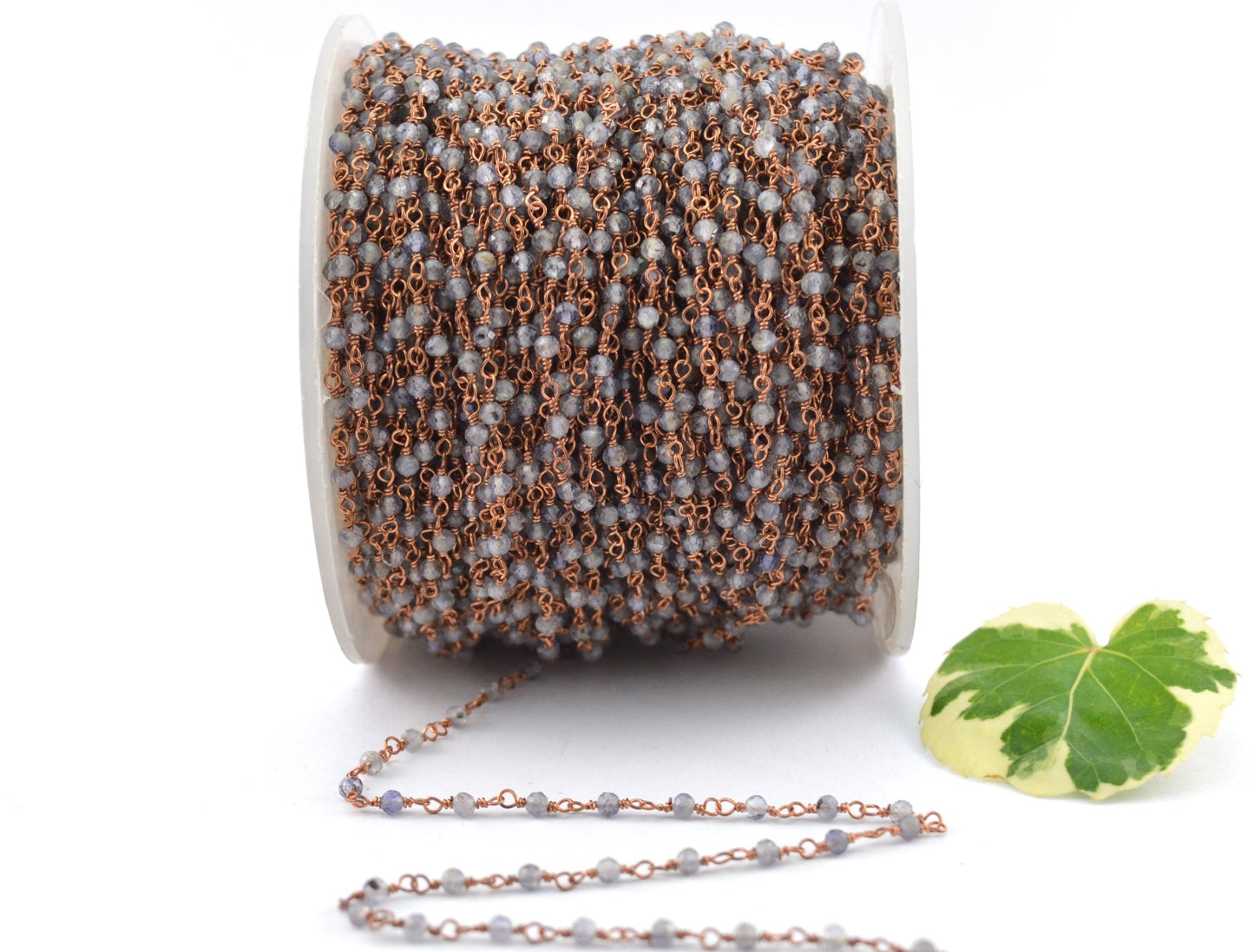 Gorgeous Rosary Chain - Stone 925 Silver Gold 2mm