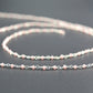 Gorgeous 925 Silver Gold Rosary Chain - Chalcedony 2mm