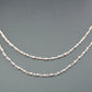 Gorgeous 925 Silver Gold Rosary Chain - Chalcedony 2mm