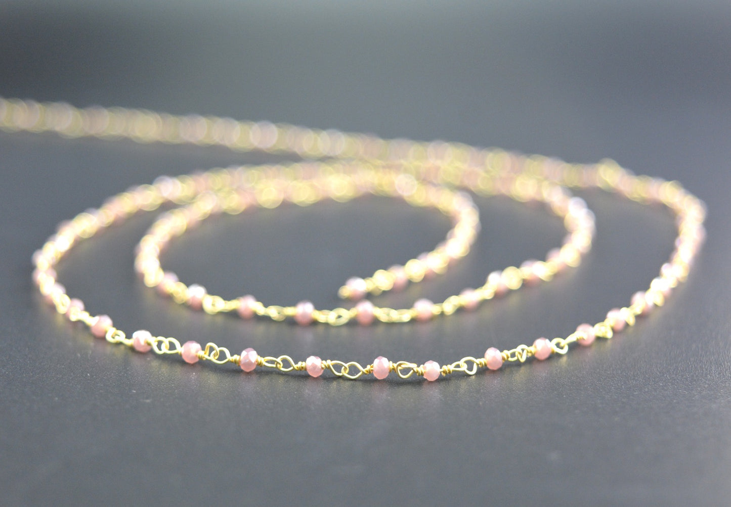 Radiant Rosary Chain - Stone 925 Silver 2mm