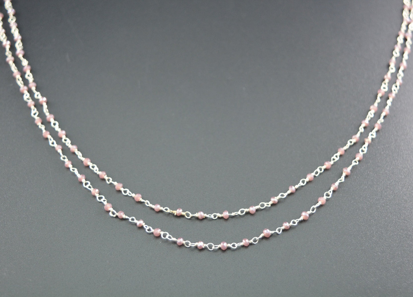 Radiant Rosary Chain - Stone 925 Silver 2mm