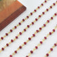 Stylish Ruby Rosary Chain in 925 Silver Gold - 2mm