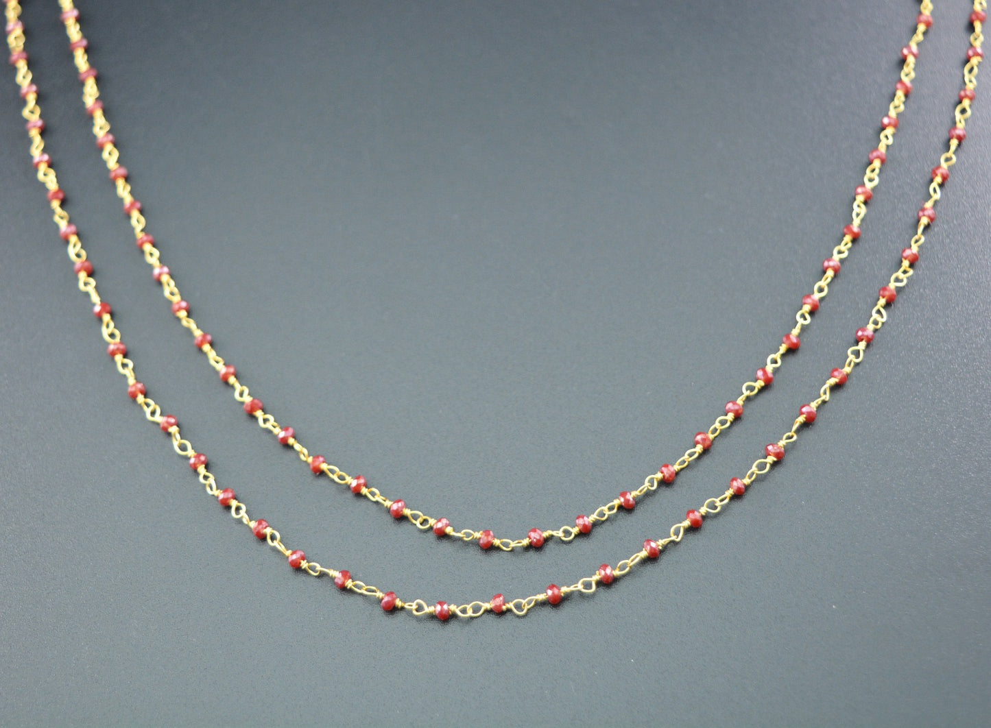 Beautiful 925 Silver Rosary Chain - Chalcedony 2mm