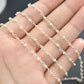 Trendy Rosary Chain - Pearl 925 Silver 2mm