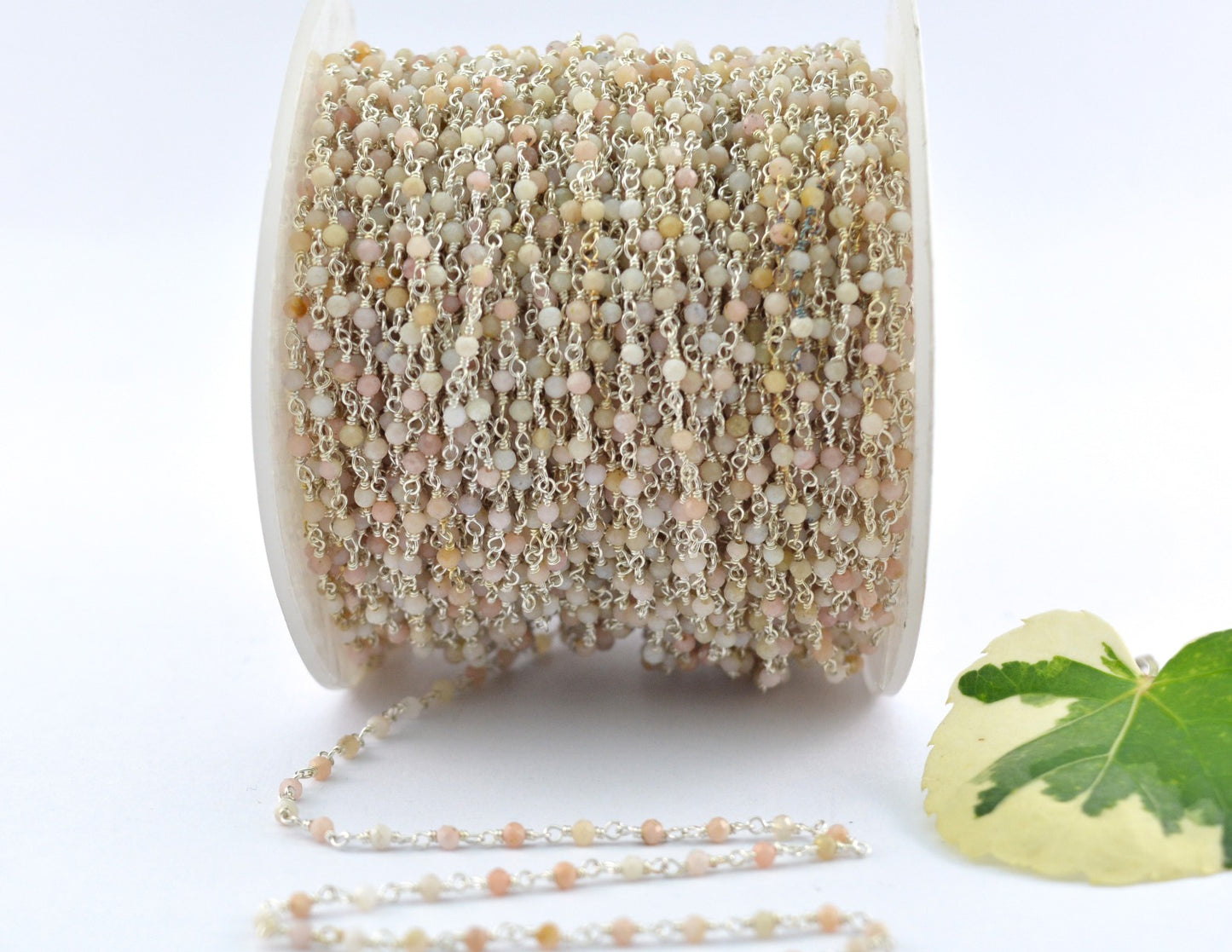 Opal Rosary Chain - 925 Silver, 2mm