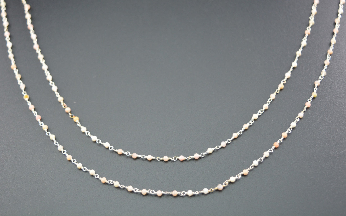 Opal Rosary Chain - 925 Silver, 2mm
