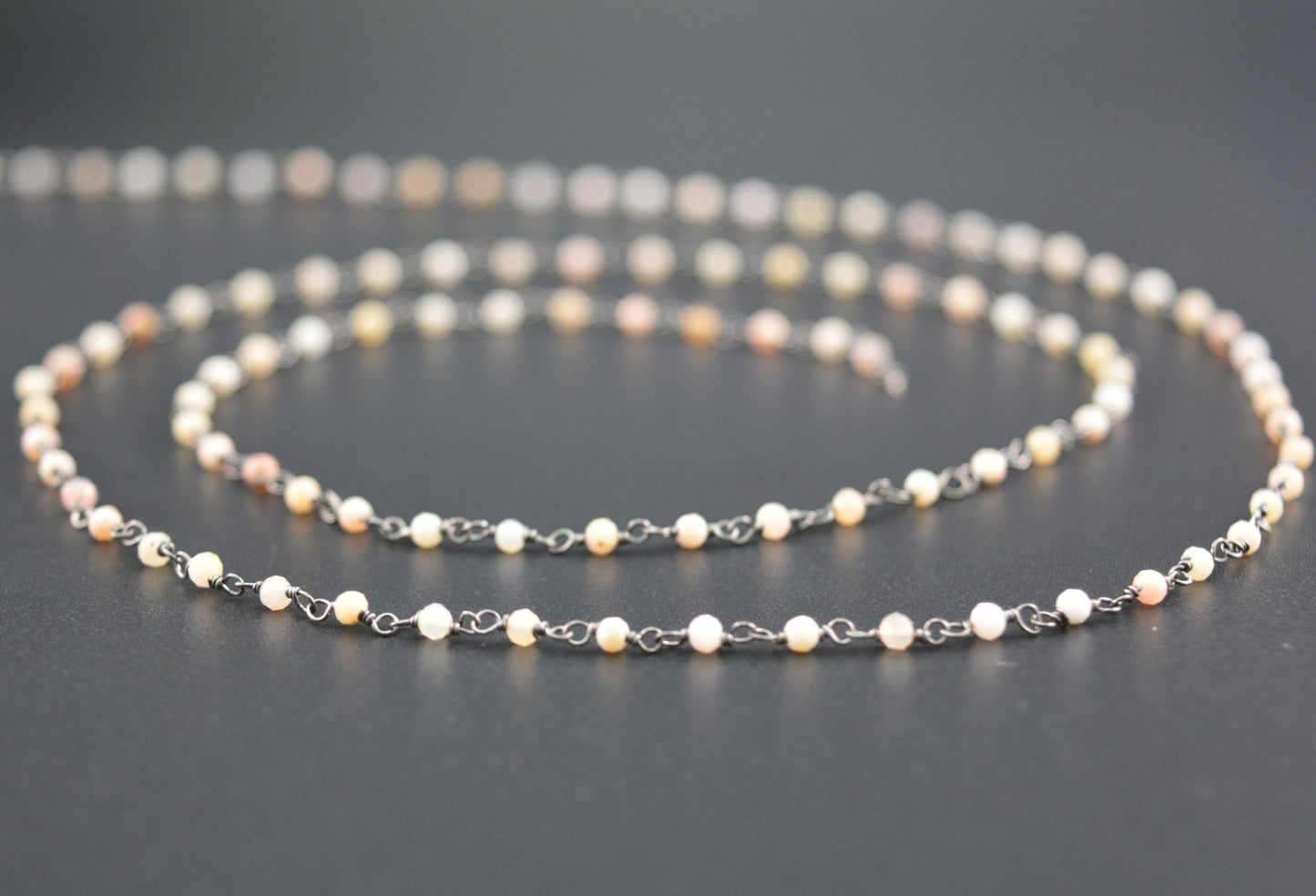 Opal Rosary Chain - 925 Silver, 2mm