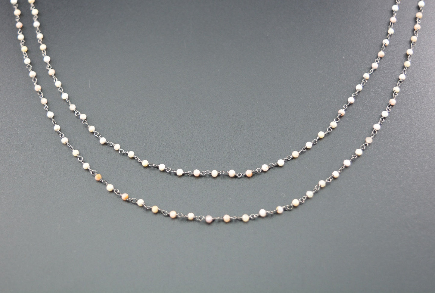 Opal Rosary Chain - 925 Silver, 2mm