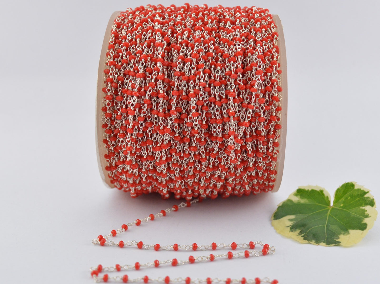 925 Silver Rosary Chain with Chalcedony - 2mm