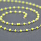 Chalcedony Rosary Chain - 925 Silver Gold, 2mm