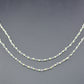 Gorgeous Rosary Chain - Chalcedony 925 Silver Gold 2mm