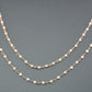 Gorgeous Rosary Chain - Chalcedony 925 Silver Gold 2mm