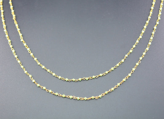 Chalcedony Rosary Chain - 925 Silver, 2mm - view 3