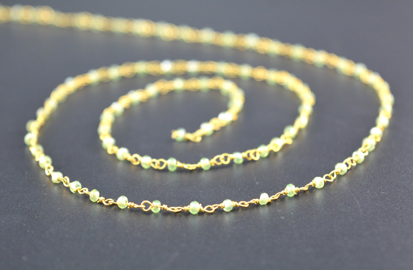 Chalcedony Rosary Chain - 925 Silver, 2mm