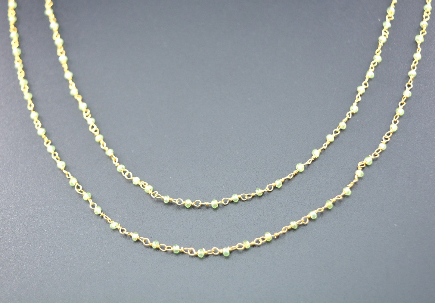 Chalcedony Rosary Chain - 925 Silver, 2mm