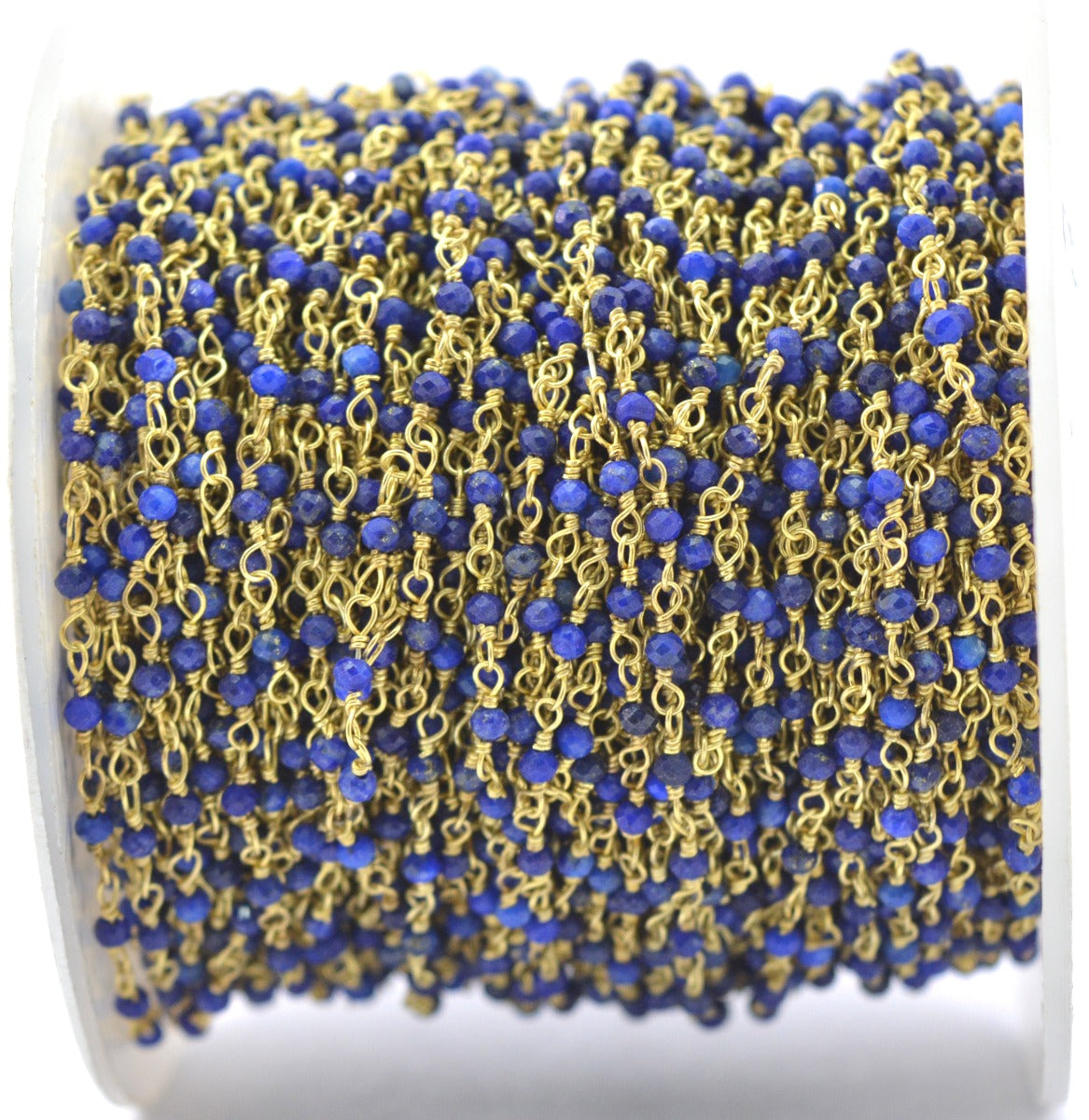 Lapis Rosary Chain - 925 Silver, 2mm