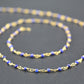 Lapis Rosary Chain - 925 Silver, 2mm