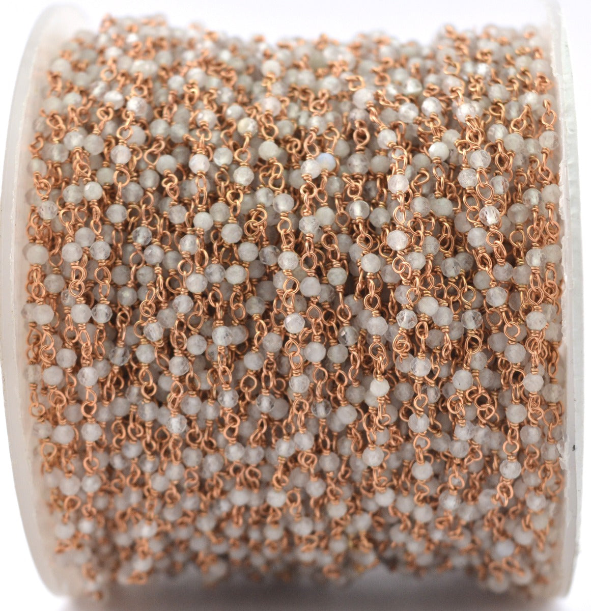 925 Silver Rosary Chain with Stone - 2mm