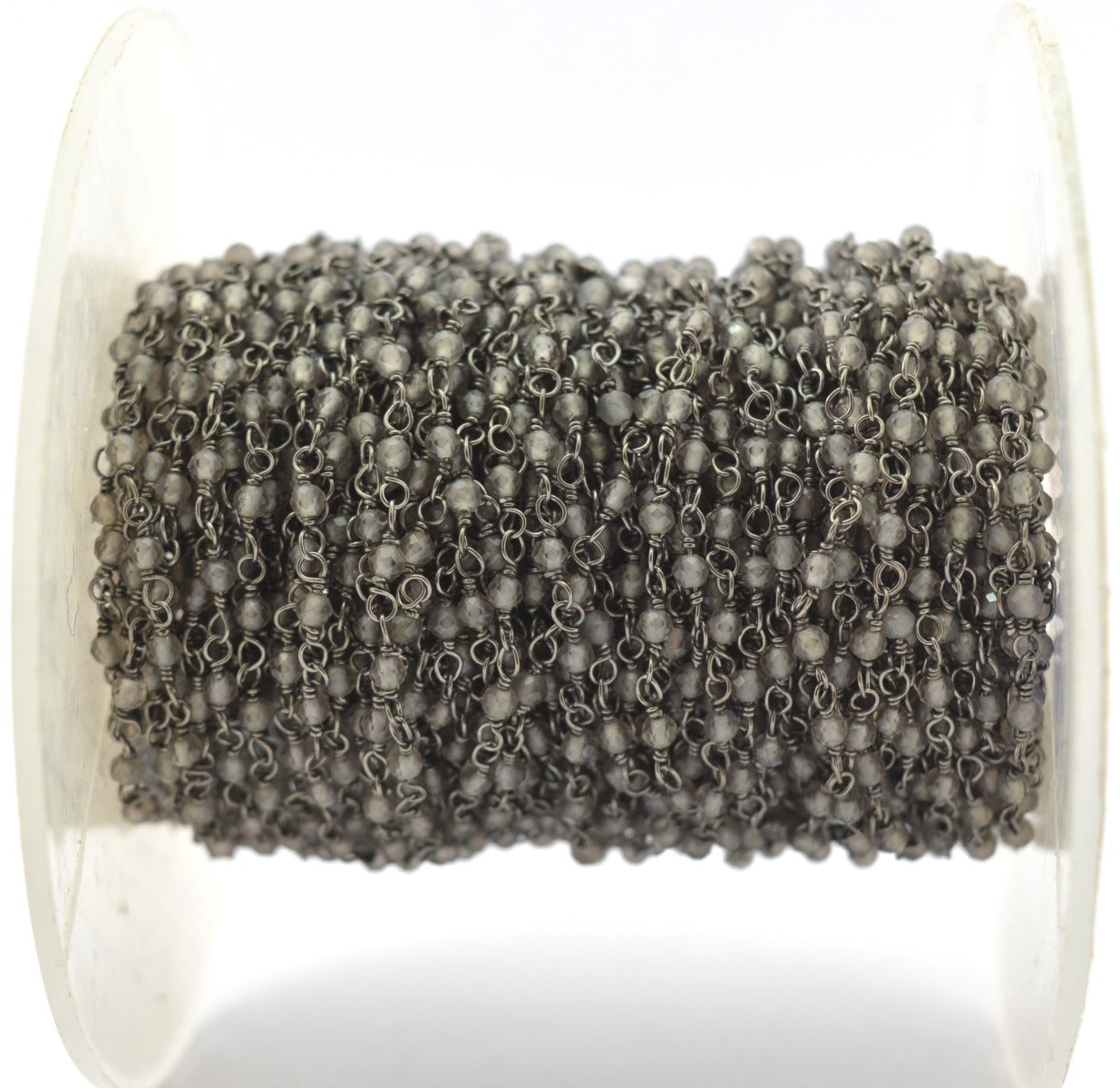 925 Silver Rosary Chain with Moonstone - 2mm