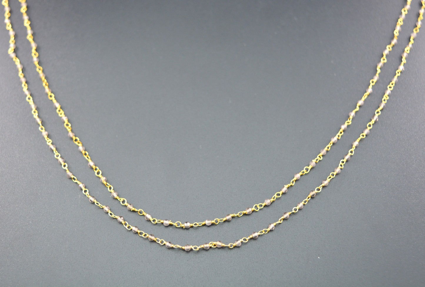 925 Silver Rosary Chain with Moonstone - 2mm