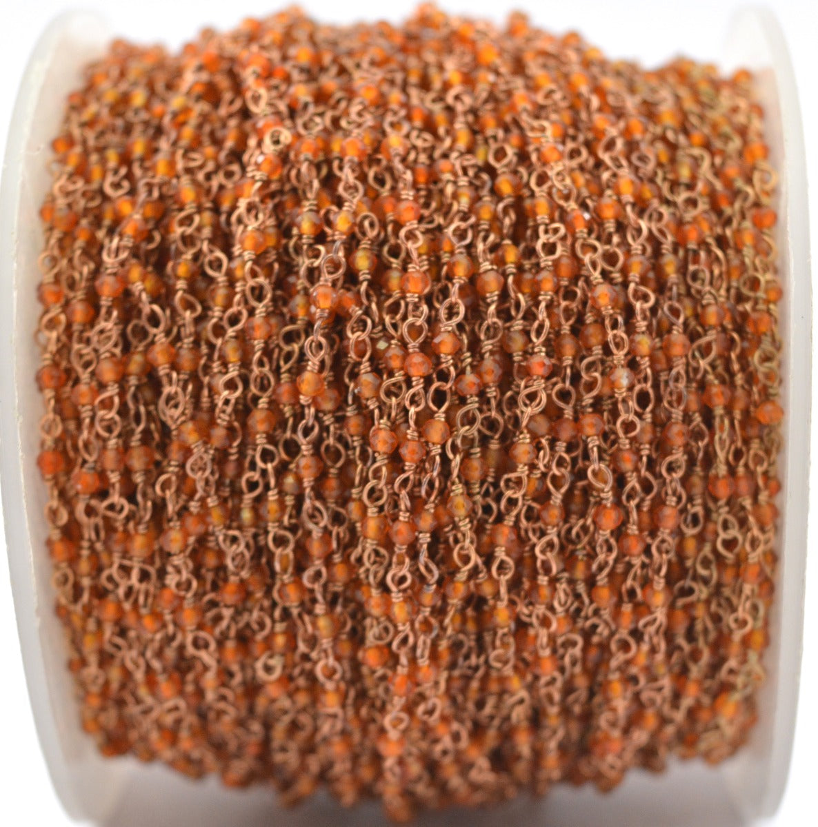 Vintage 925 Silver Gold Rosary Chain - Stone 2mm