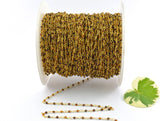 Tiger Eye Rosary Chain, 925 Sterling Silver, 2mm Faceted