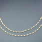 925 Silver Gold Rosary Chain with Chalcedony - 2mm #2
