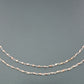 925 Silver Gold Rosary Chain with Moonstone - 2mm