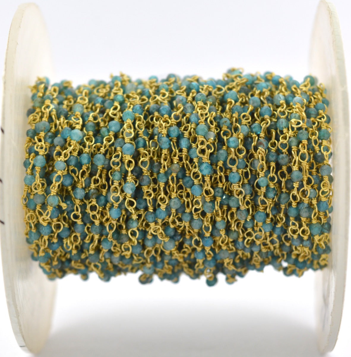 Beautiful Stone Rosary Chain in 925 Silver - 2mm