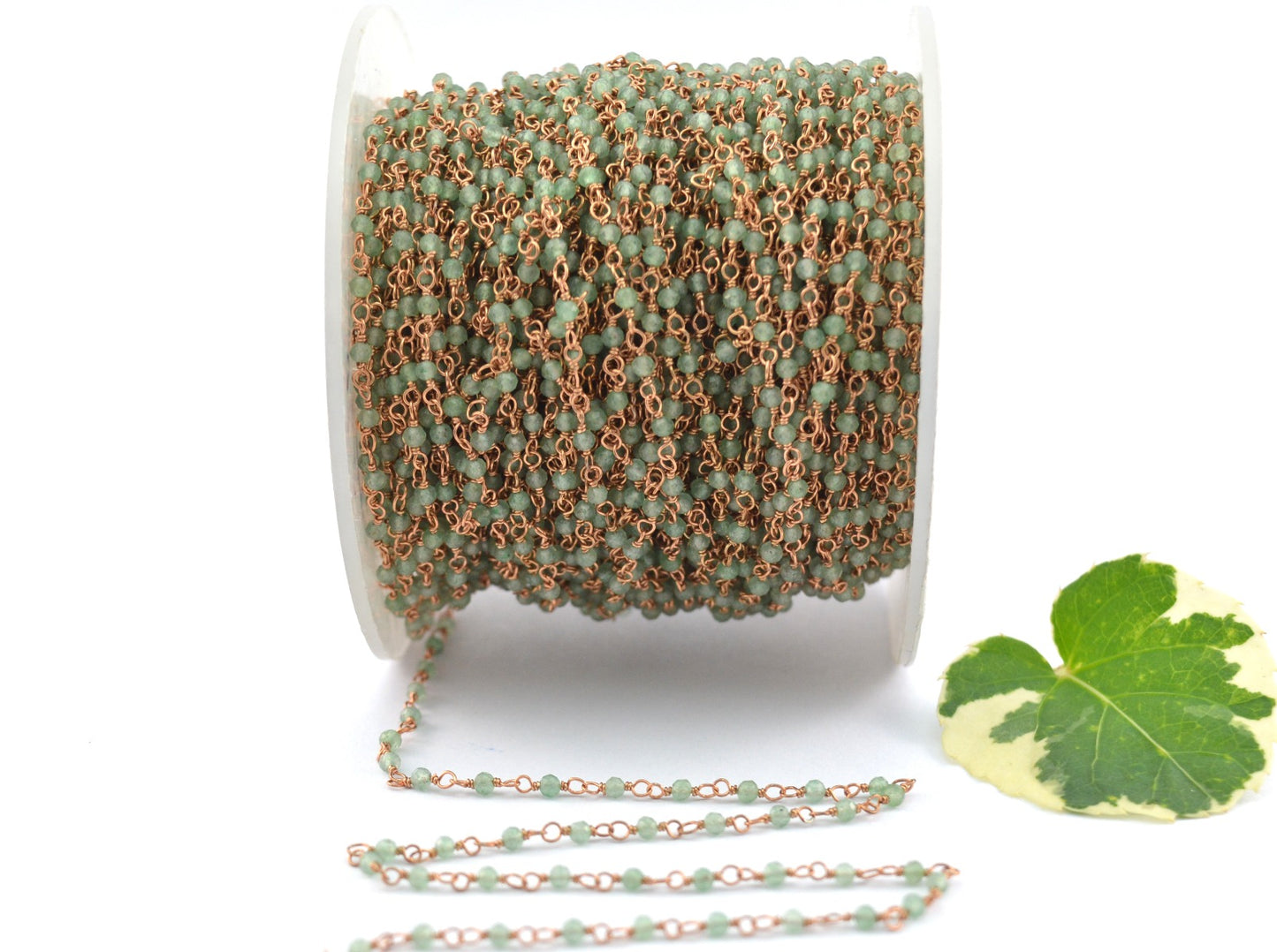 Stylish 925 Silver Rosary Chain - Jade 2mm