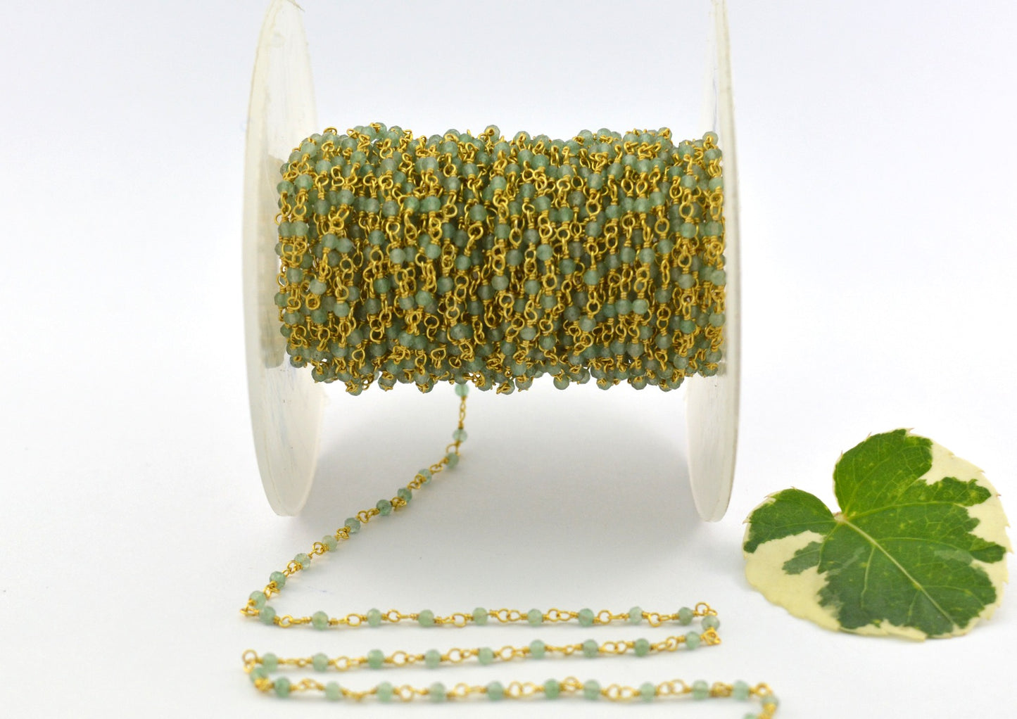 Stylish 925 Silver Rosary Chain - Jade 2mm