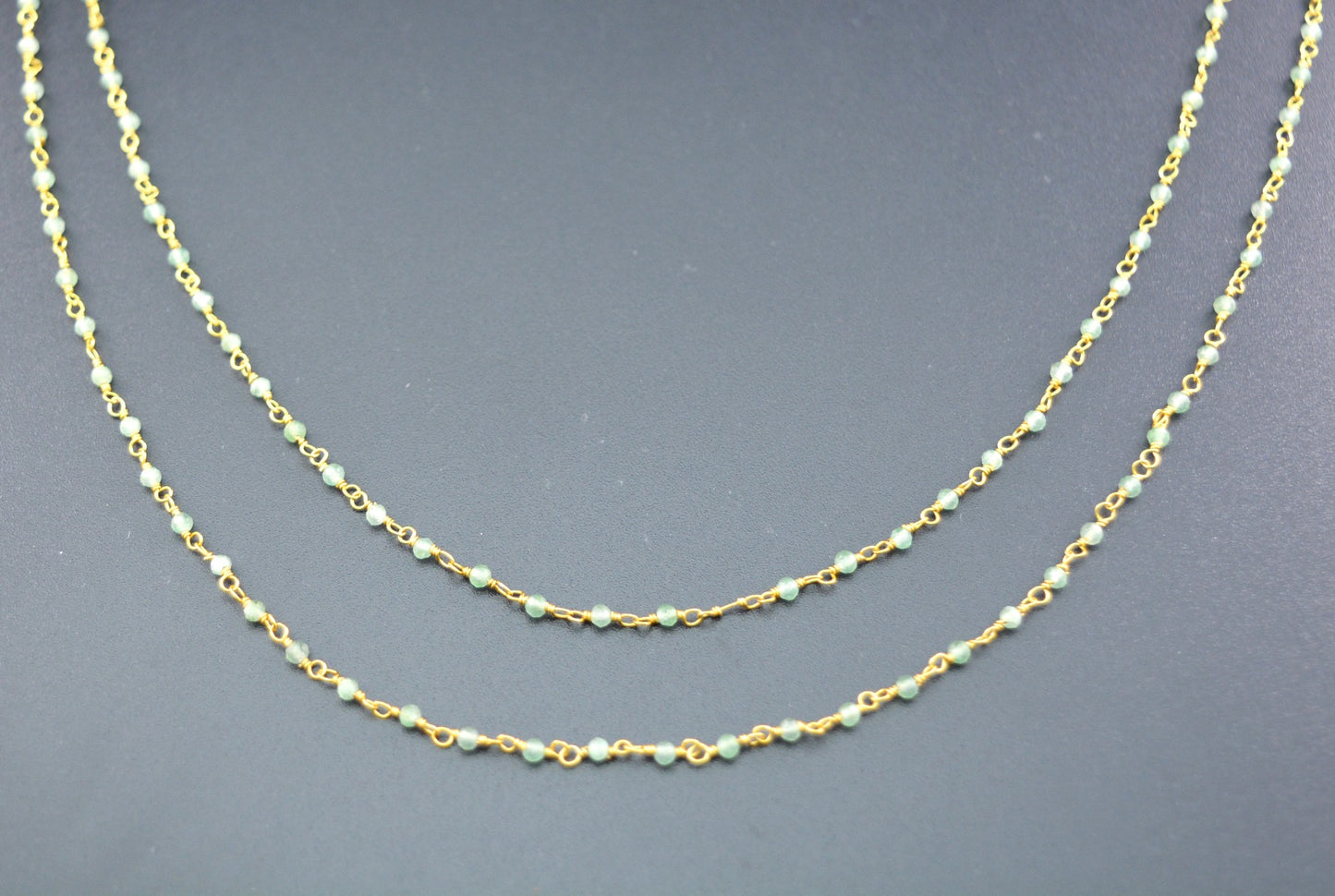 Stylish 925 Silver Rosary Chain - Jade 2mm