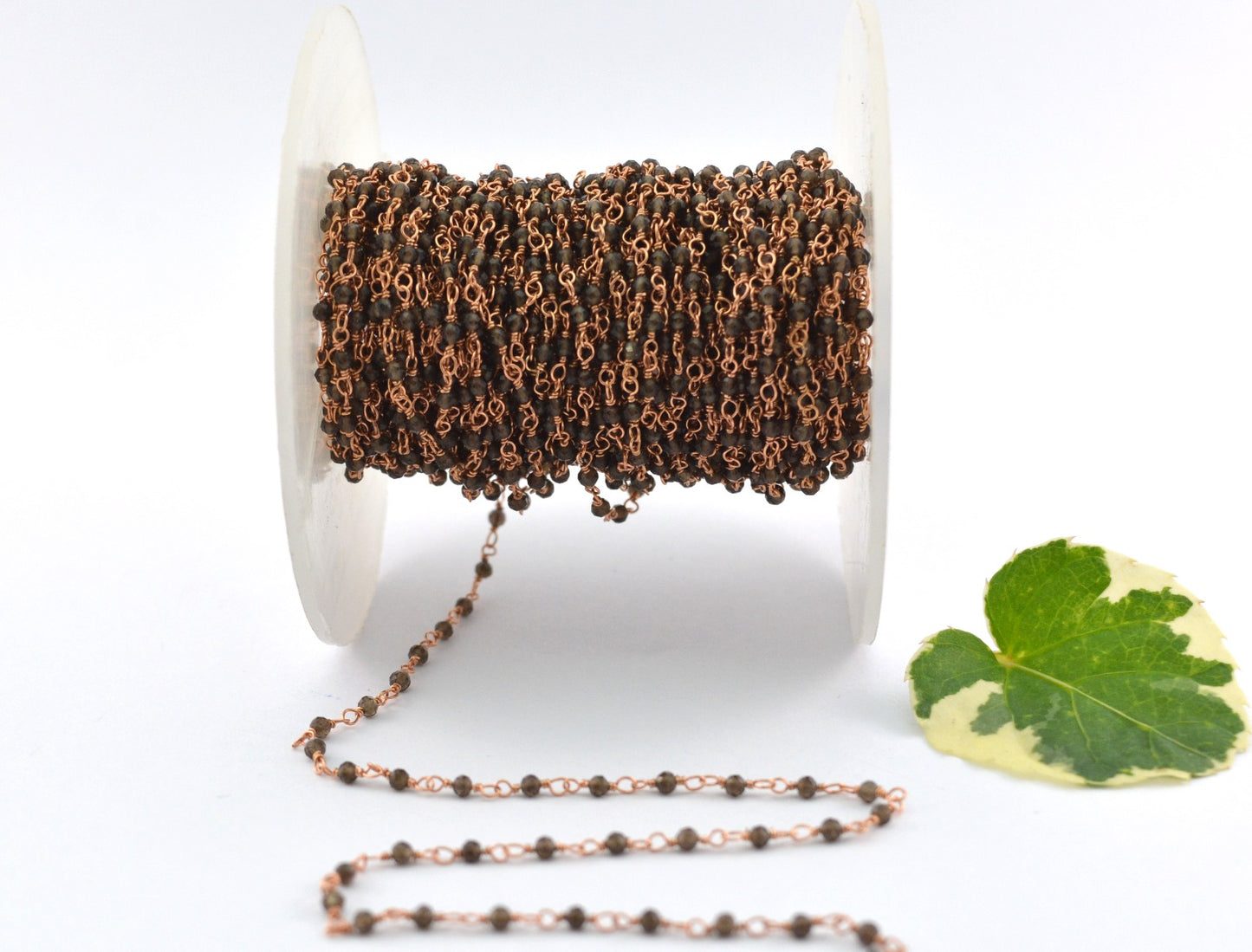 Quartz Rosary Chain - 925 Silver Gold, 2mm #2