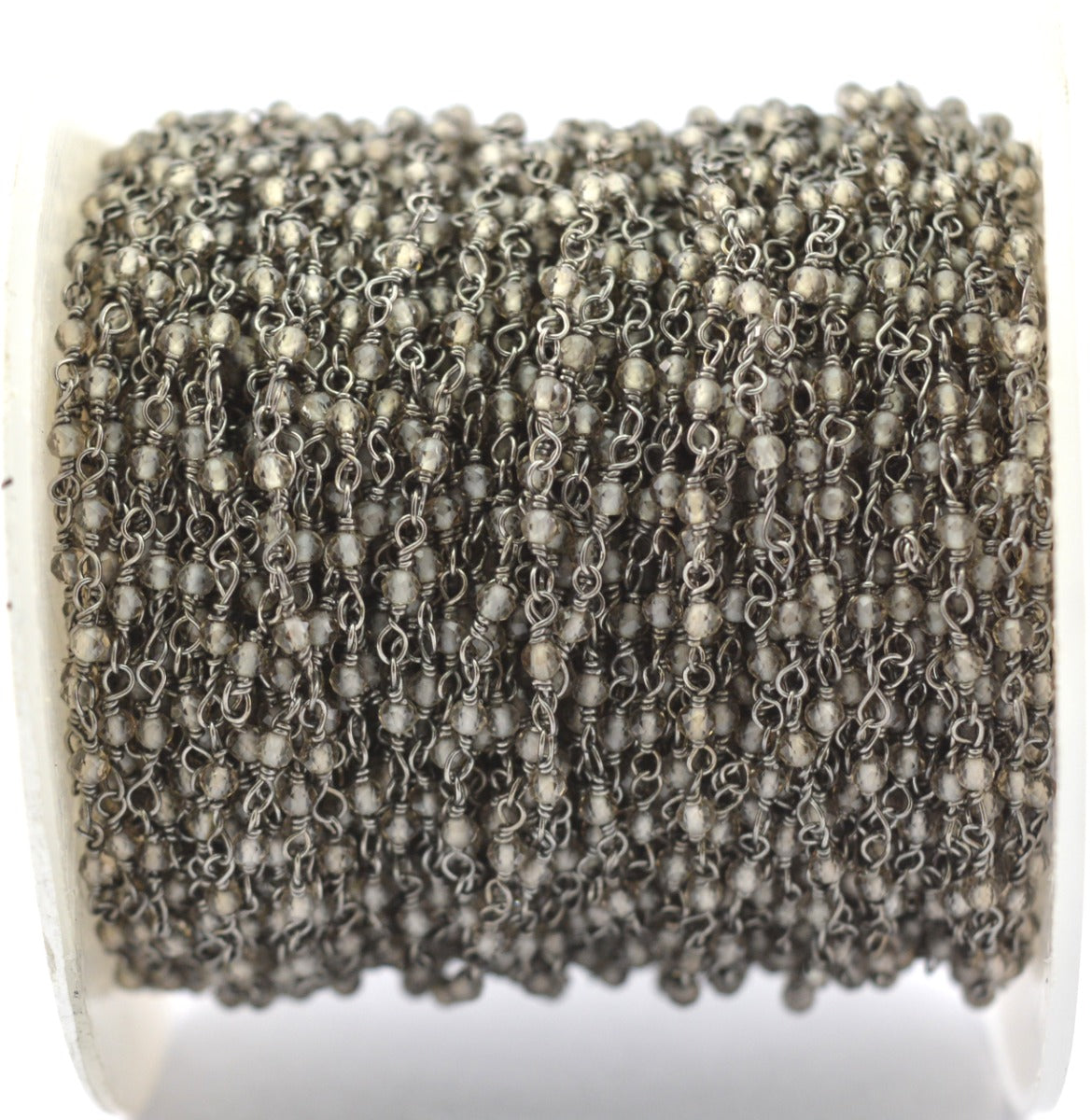 Quartz Rosary Chain - 925 Silver Gold, 2mm #2