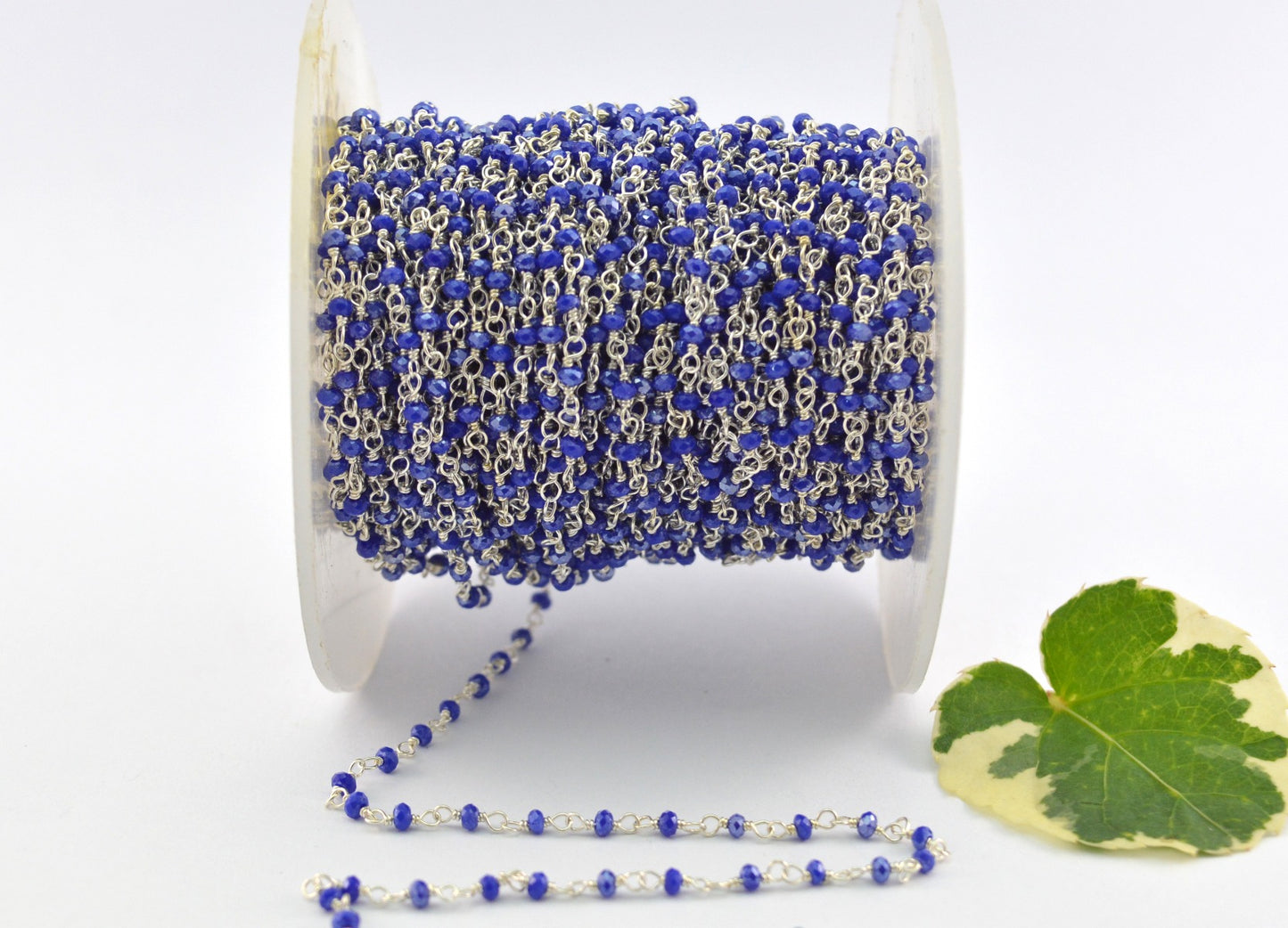 Stone Rosary Chain - 925 Silver Gold, 2mm #2