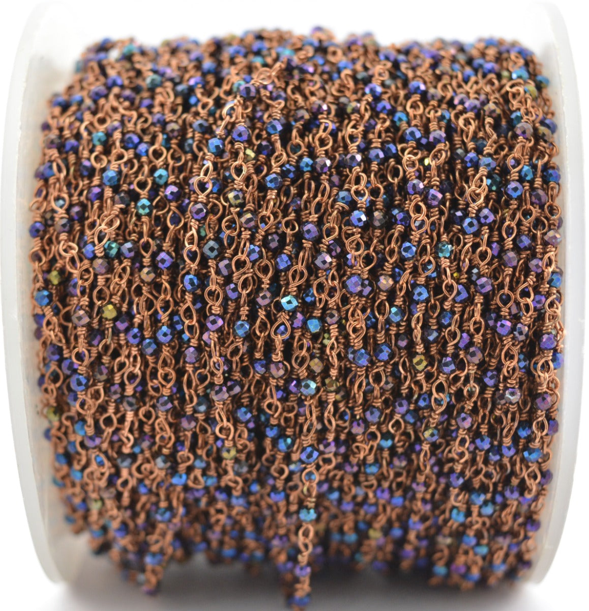 Stone Rosary Chain - 925 Silver Gold, 2mm #3