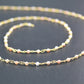 Moonstone Rosary Chain - 925 Silver Gold, 2mm