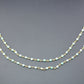 Moonstone Rosary Chain - 925 Silver Gold, 2mm
